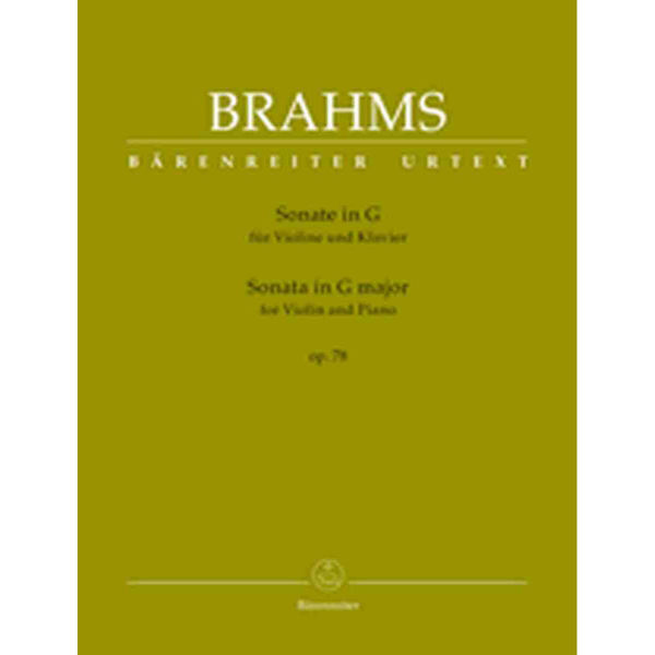 Sonate in G major for Violin and Piano Op 78, Johannes Brahms