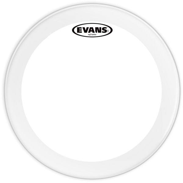 Stortrommeskinn Evans EQ3, BD18GB3, Batter Clear 18