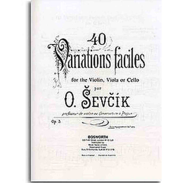 Sevcik Violin Studies opus 3 40 Variations, Pianoakkompagnement