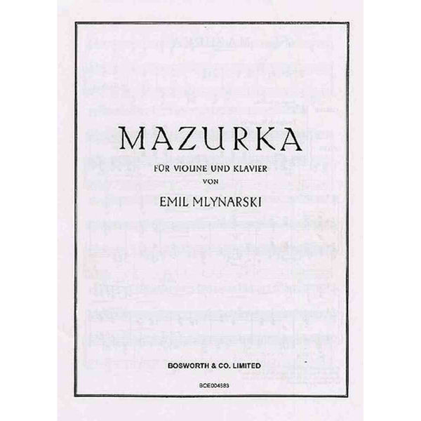 Mazurka for Violin and Piano, Emil Mlynarski