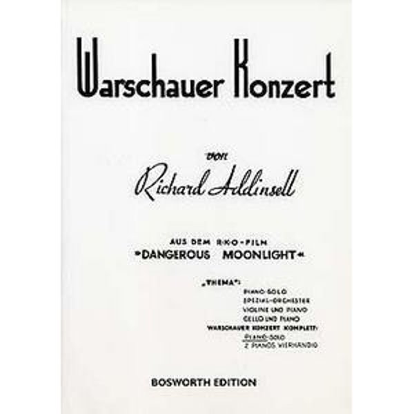 Warsaw Concerto Piano, Richard Addinsel
