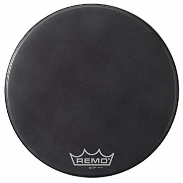 Stortrommeskinn Remo Black Suede Ambassador BR-1822-ES, 22