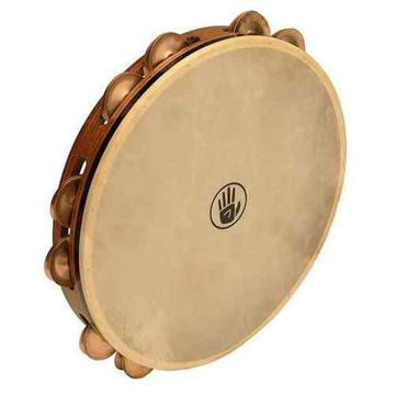 Tamburin Black Swamp SoundArt T12-4, Single-Row 12, Beryllium Copper Jingles, Calf Head