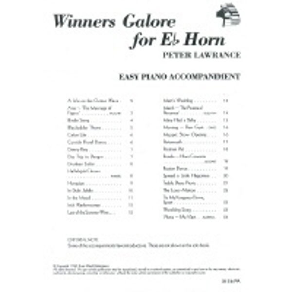 Winners Galore Eb Horn PA, Pianoakkompagnement