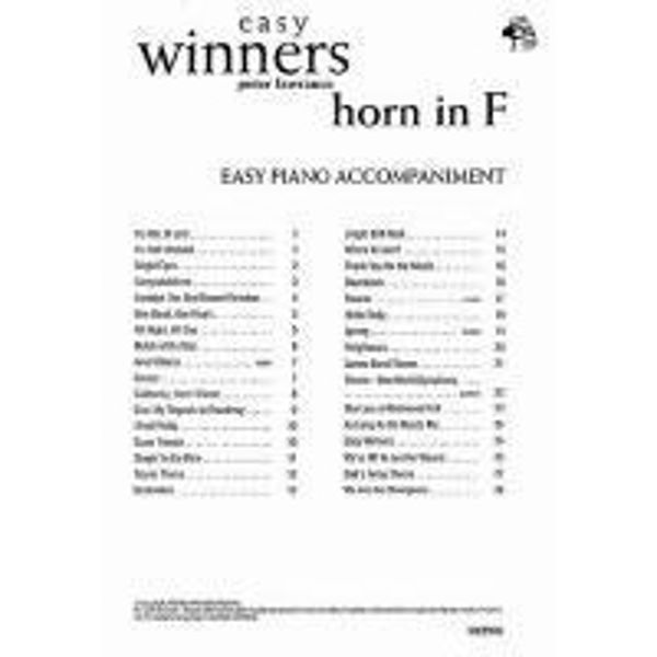 Easy Winners, Pianoakkompagnement