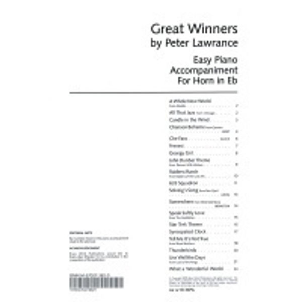 Great Winners Eb Horn PA, Pianoakkompagnement