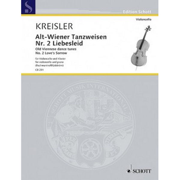 Alt-Wiender Tanzweisen. No.2 Liebelslied (Love's Sorrow). Cello/Piano. Rachmaninoff