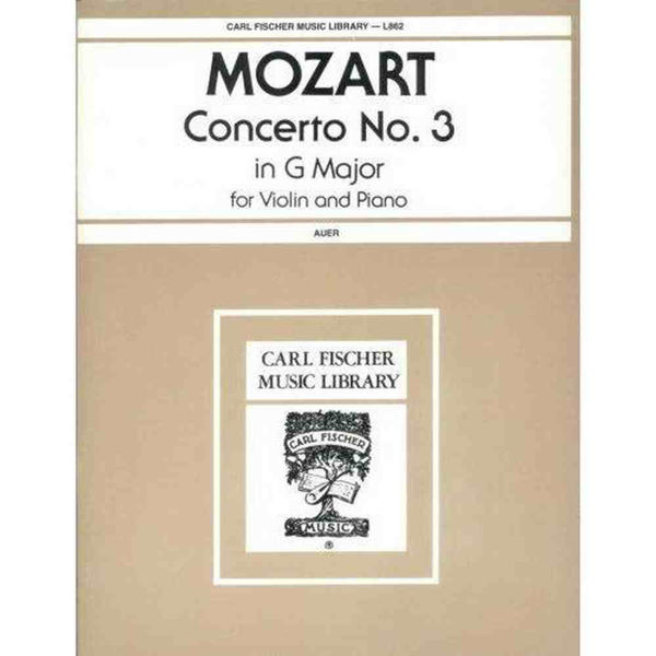 Concerto No. 3 in G Major for Violin and Piano, Mozart