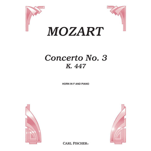 Horn Concerto No 3 K447 Eb major Wolfgang Amadeus Mozart (Horn and piano)