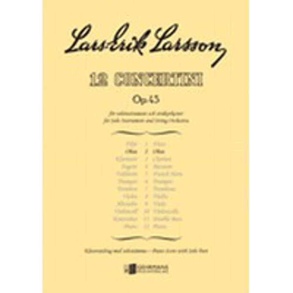 12 Concertini Op 45 nr 2 Obo - Lars-Erik Larsson