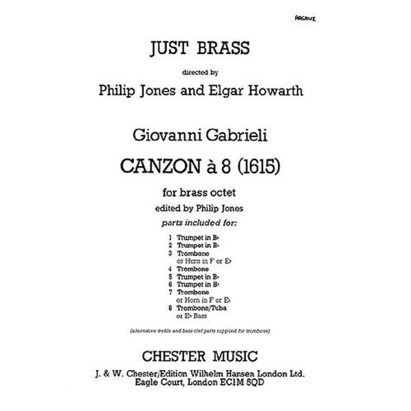 Giovanni Gabrieli: Canzon - Brass Octet (Just Brass No.44)