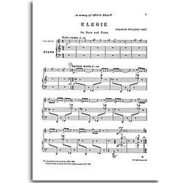 Poulenc - Elegie - For Eb Horn and Piano