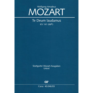 Mozart - Te Deum laudamus KV 141. Vocal Score