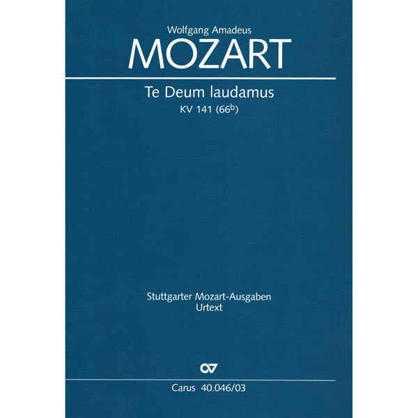 Mozart - Te Deum laudamus KV 141. Vocal Score
