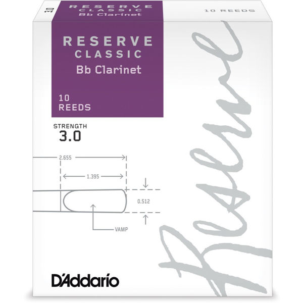 Klarinettrør Rico D'Addario Reserve Classic 3