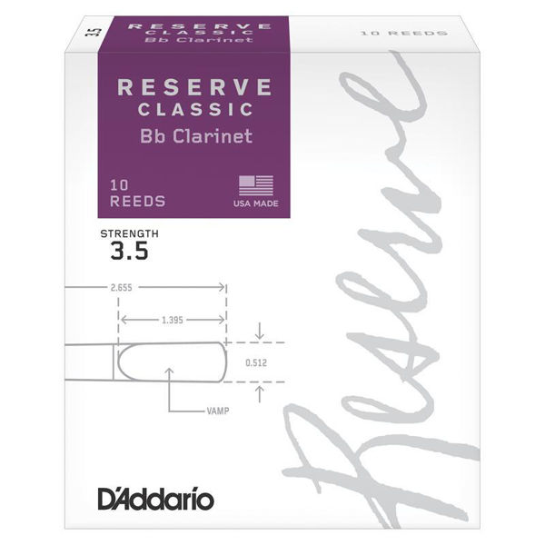 Klarinettrør Rico D'Addario Reserve Classic 3,5 (10 pk)