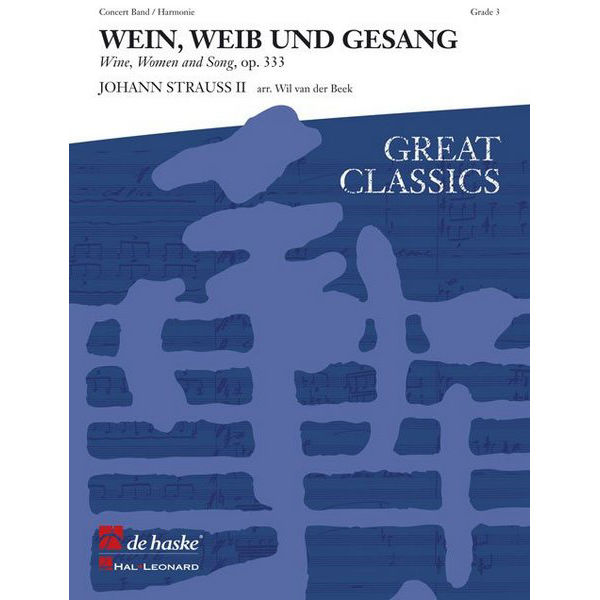 Wein, Weib und Gesang - Wine, Women and Song, op. 333, Johann Strauss jr. / Beek - Concert Band