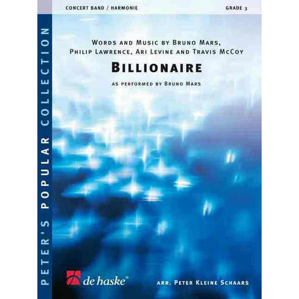 Billionaire - as performed by Bruno Mars, Schaars - Concert Band
