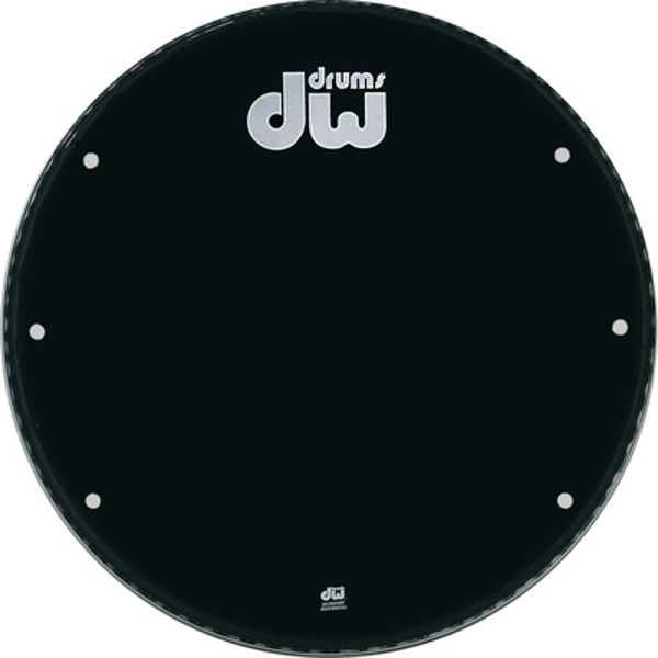 Stortrommeskinn DW Black Logo, Reso, Ported, 16 DRDHGB-16K