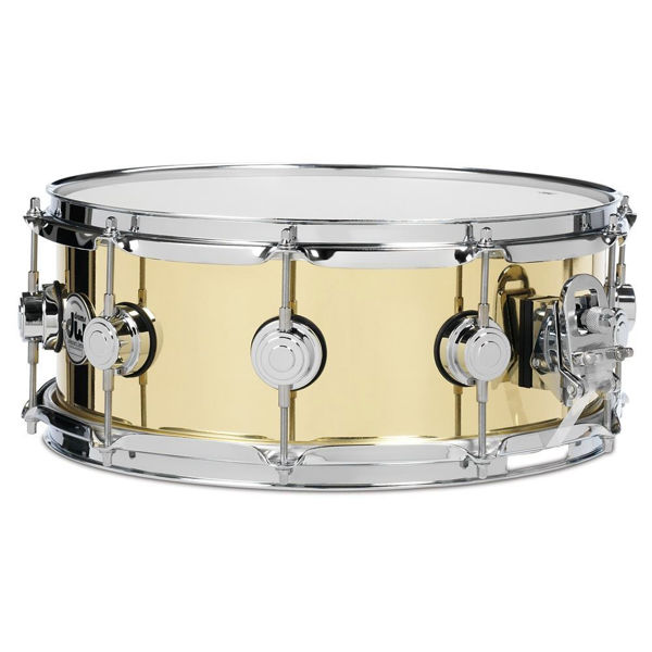 Skarptromme DW Brass, 3mm Solid, Smooth, 14x5,5, Chrome Hardware