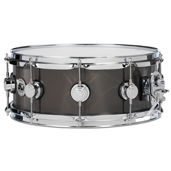 Skarptromme DW Black Nickel Steel, 3mm Knurled, 14x4, Chrome Hardware