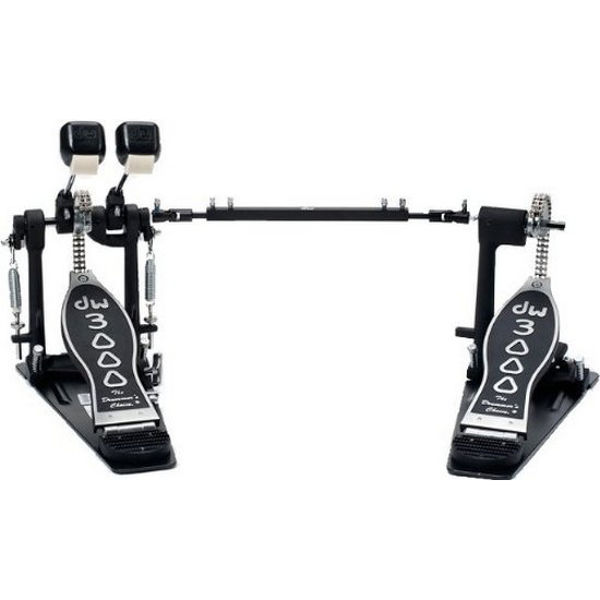 Stortrommepedal DW 3002, Double Pedal, Left, Chain w/Plate