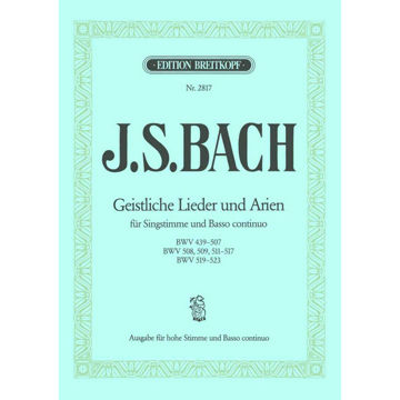 Geistliche Lieder und Arien - High Voice and Piano, Johann Sebastian Bach