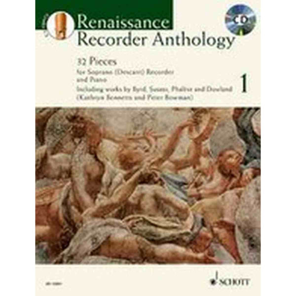 Renaissance Recorder Anthology 1, 32 pieces for Soprano Recorder and Piano