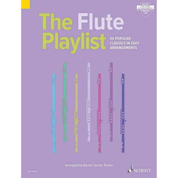 The Playlist Flute  - 50 popular classics, arr Turner  (PDF-Mp3 Download)