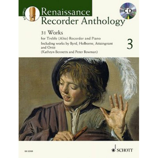 Renaissance Recorder Anthology 3, 31 pieces for Alto Recorder and Piano