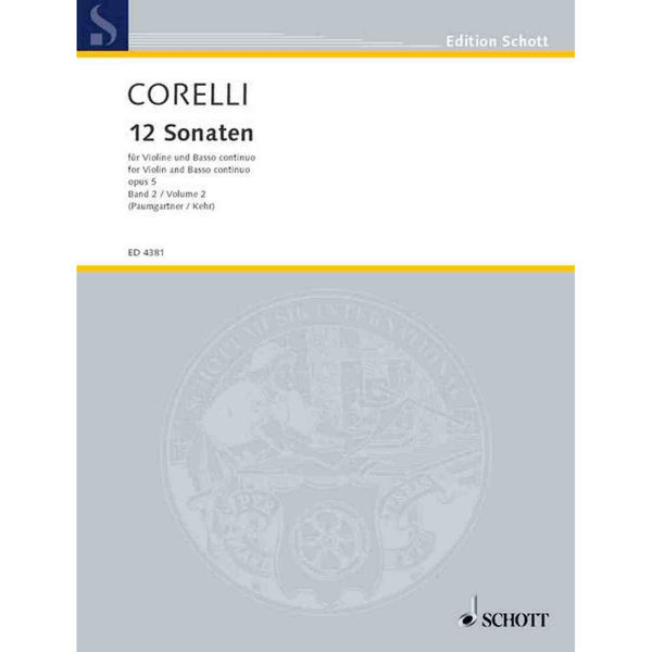 Corelli 12 Sonatas for Violin and Basso continuo, Op. 5 Vol. 1