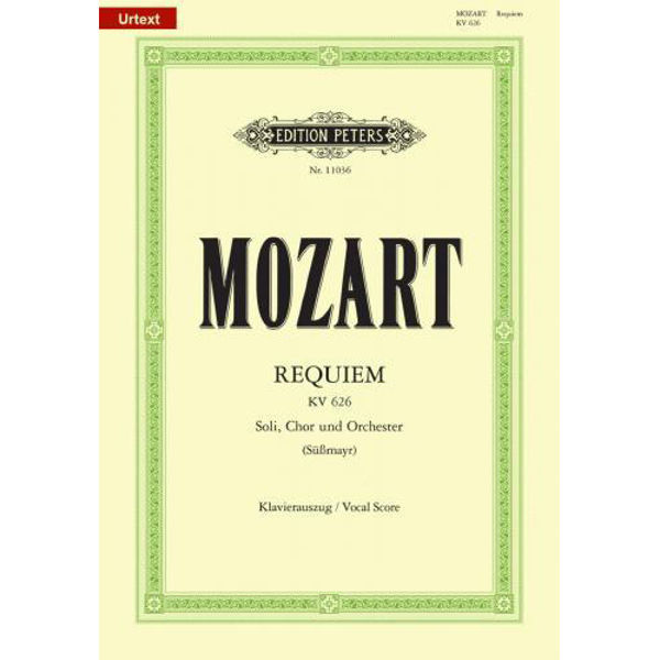 Requiem in d minor KV626 , Wolfgang Amadeus Mozart, Vocal Score