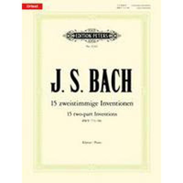 15 Two-Part Inventions (Sinfonias), Johann Sebastian Bach. Piano