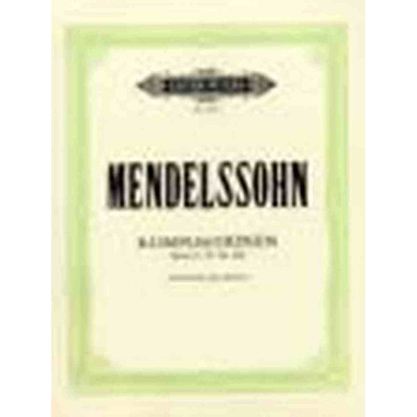 Works for Cello and Piano - Mendelssohn