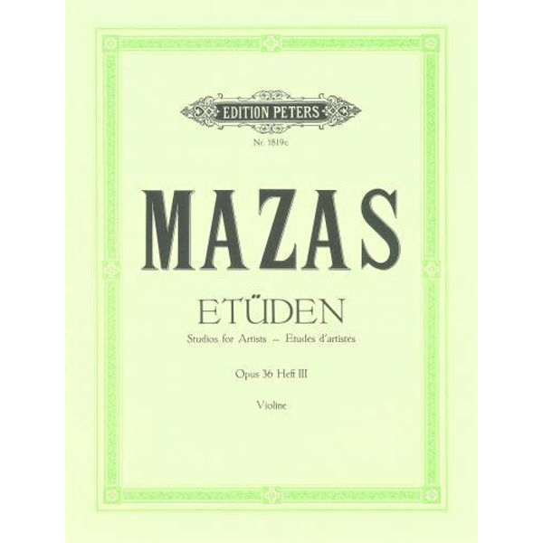 Mazas Violin Etüden opus 36 hefte 3