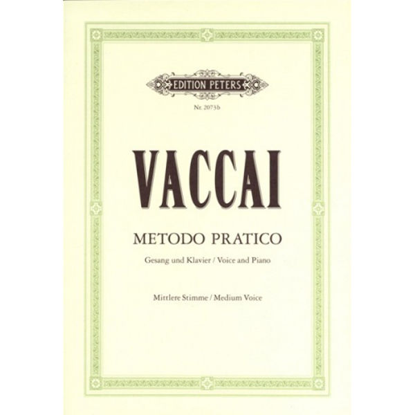 Vaccai Metodo Practico - Medium Voice and Piano