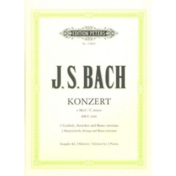 Double Concerto in C minor BWV 1060, Johann Sebastian Bach - Piano Duett