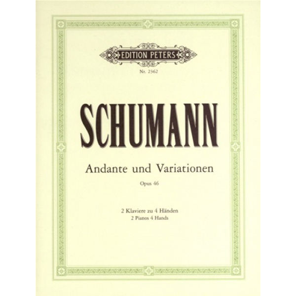 Andante & Variations in B flat Op.46,, Robert Schumann - Piano Duett