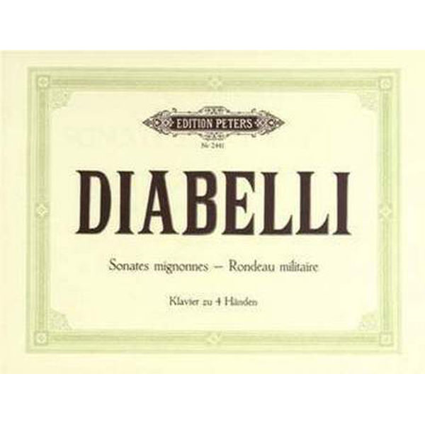 2 Short Sonatas in C, G Op.150, Rondo Militaire in D, Anton Diabelli - Piano Duett