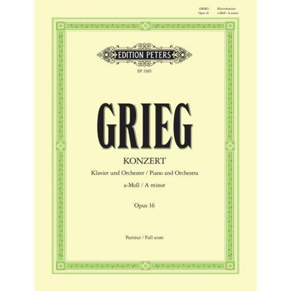 Piano Concerto in A minor Op. 16, Edvard Grieg - Full Score