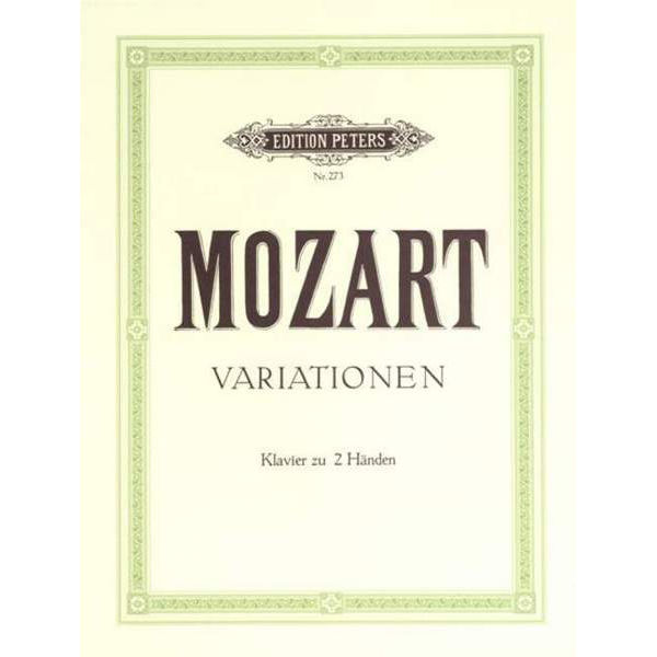 Variations, complete, Wolfgang Amadeus Mozart - Piano Solo