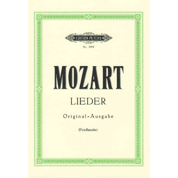 Mozart Lieder, High voice Original, vocal and piano