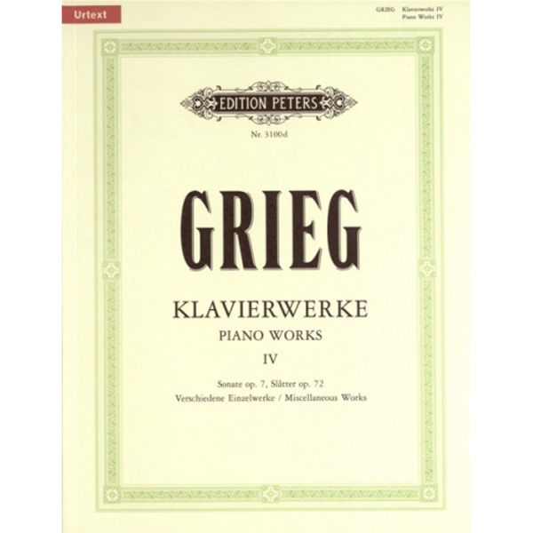 Piano Works Vol. 4, Edvard Grieg - Piano