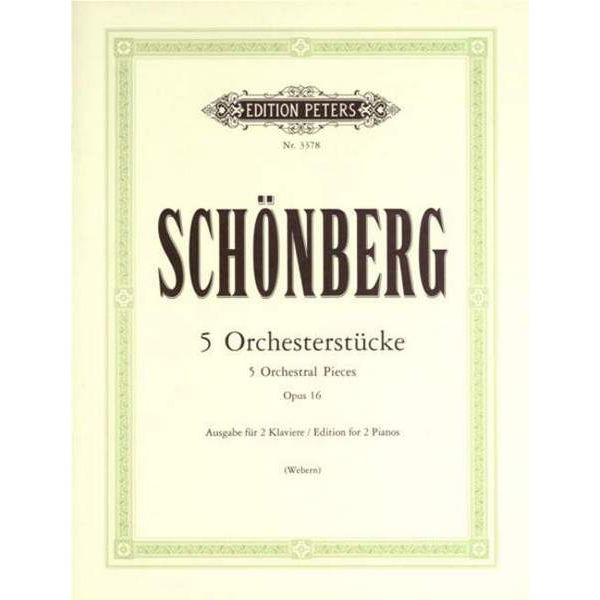 5 Orchestral Pieces Op.16, Arnold Schoenberg - Piano Duett