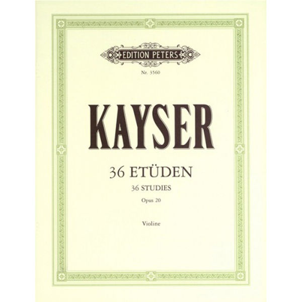 Kayser - 36 Etüden/36 Studies für Violine opus 20