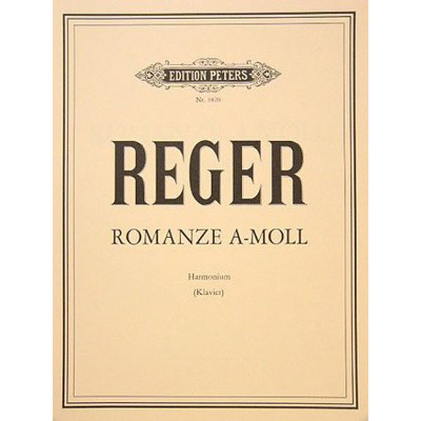 Romance in A minor , Max Reger - Piano Solo