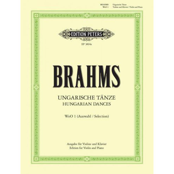 Brahms, Hungarian Dances Nos. 1-12, Violin and Piano