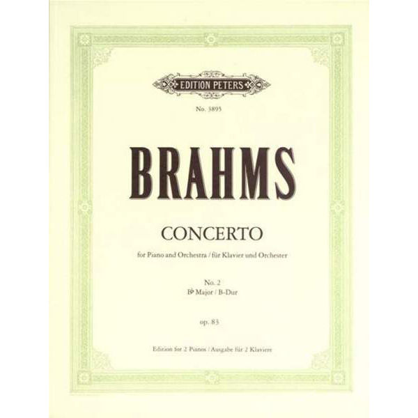 Concerto No. 2 in B flat Op.83, Johannes Brahms - Piano Duett