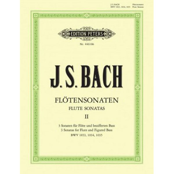 Flute Sonatas, J.S. Bach , Volume 2  BWV 1033,1034,1034 (3 sonatas for Flute) m/CD