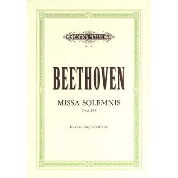 Beethoven - Missa Solemnis - Op. 123 - Vocal Score